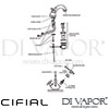 Cifial 31003MW.U Brookhaven Cross Mono Basin Mixer Tap Dimension
